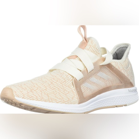 Adidas- Bounce Edge Lux RUNNING SHOES Size9 Medium DUSTY PINK/CREAM w/White Sole - Picture 2 of 11